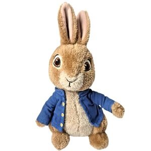 Just Play Peter Rabbit Plush Bunny 9" Blue Coat Beatrix Potter Movie Toy Spring